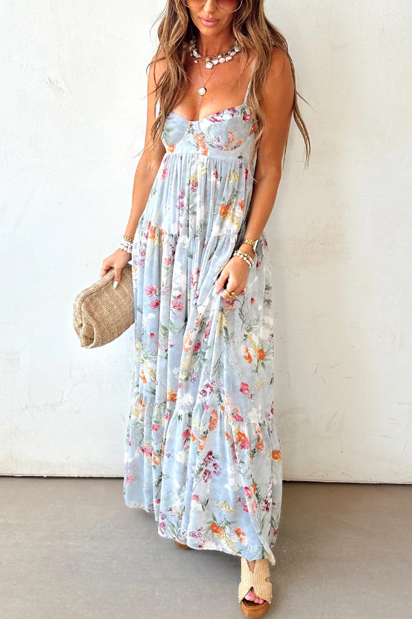 Letizia – Robe Maxi Fleurie Légère