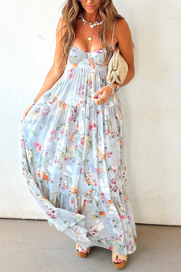 Letizia – Robe Maxi Fleurie Légère