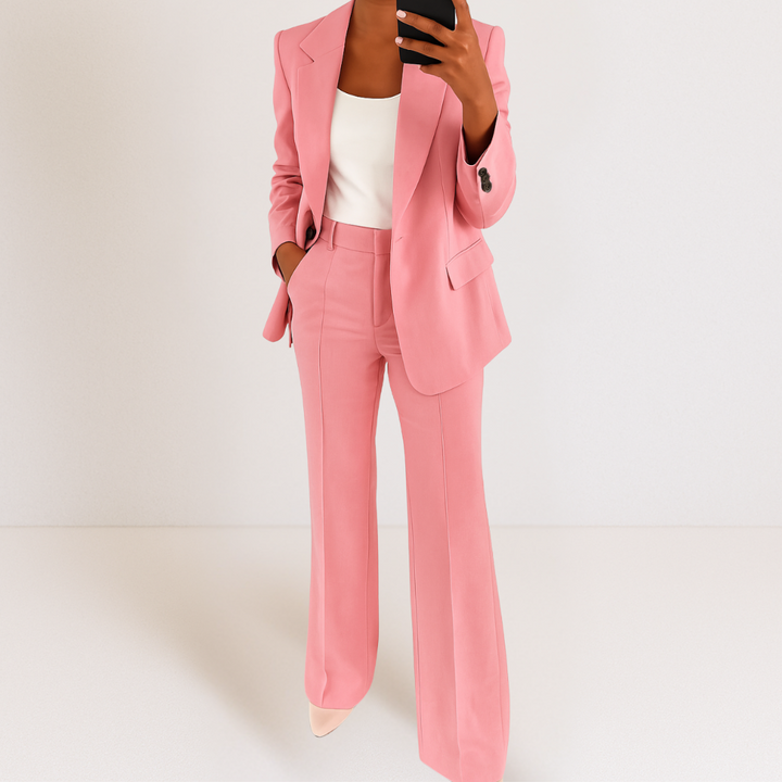 Leonia | Ensemble ajusté de blazer et pantalon