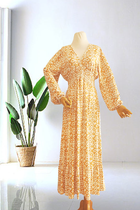 Robe Maxi Aérée – Prairie Corail