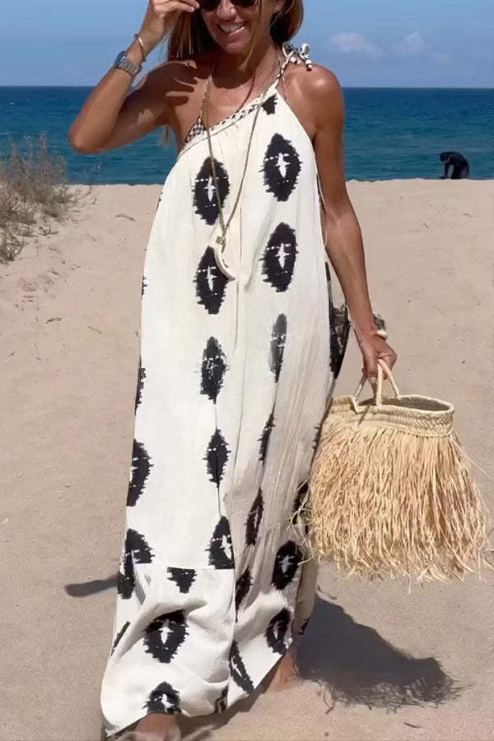 Luna – Robe Ample avec Motif Ethnique