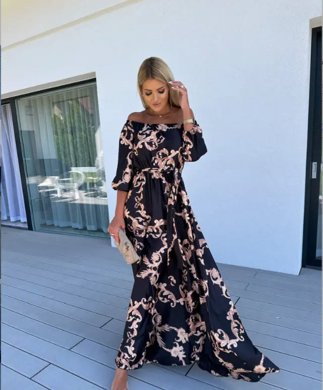 Karolina | Coastal Bloom Robe maxi