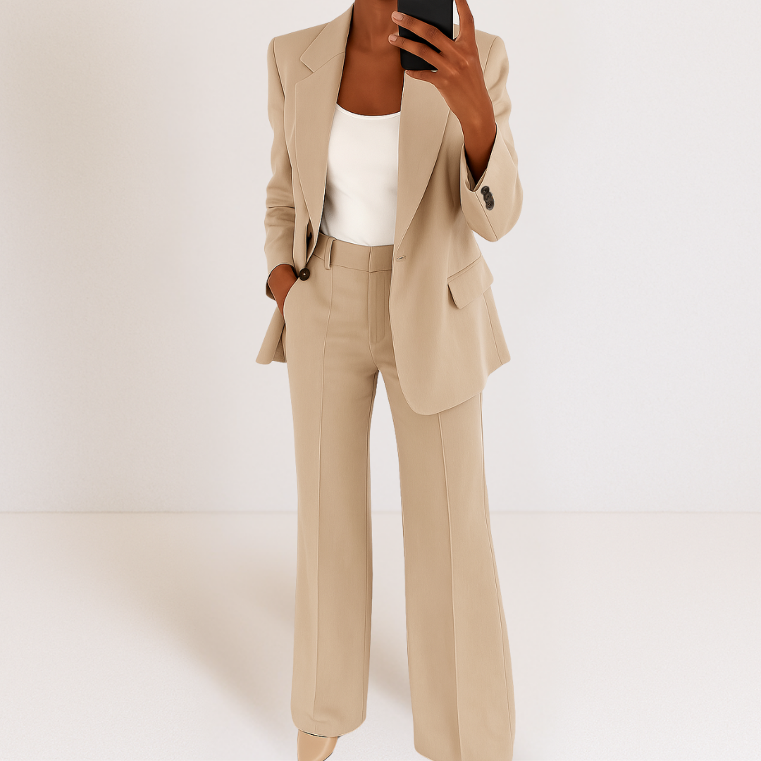 Leonia | Ensemble ajusté de blazer et pantalon