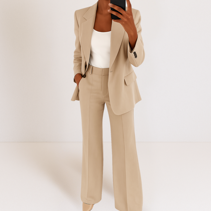 Leonia | Ensemble ajusté de blazer et pantalon