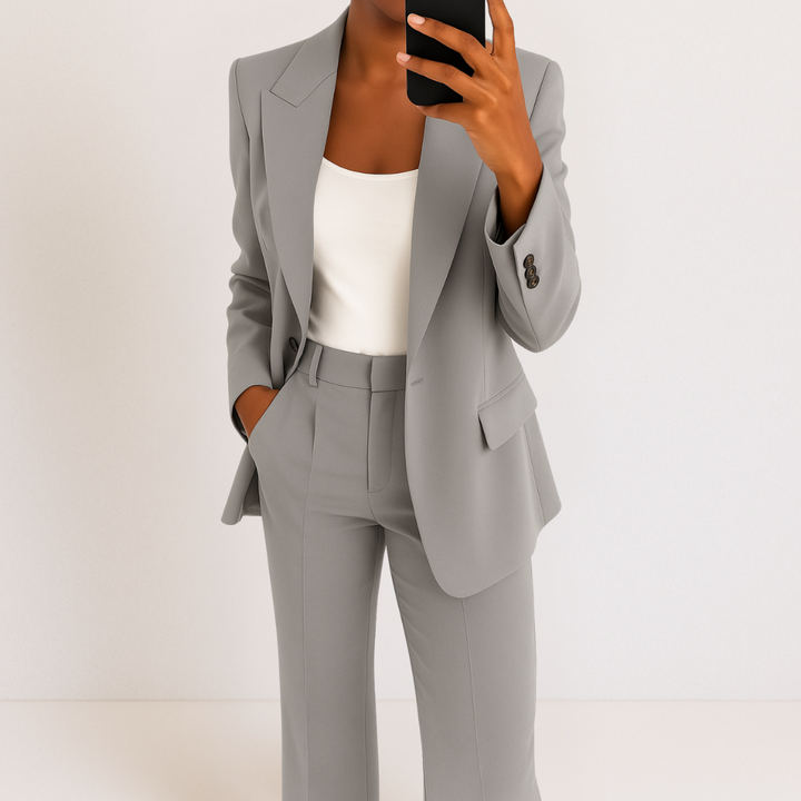 Leonia | Ensemble ajusté de blazer et pantalon