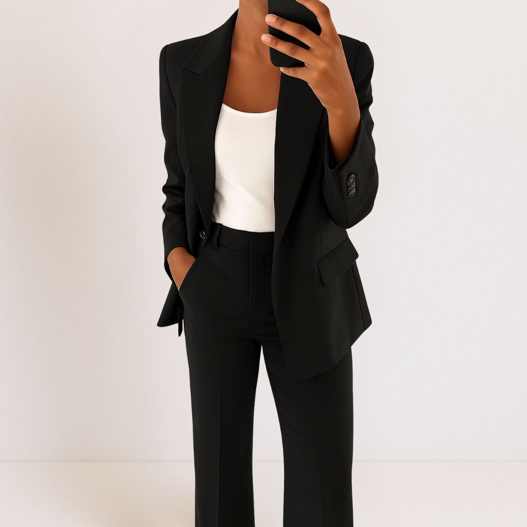 Leonia | Ensemble ajusté de blazer et pantalon