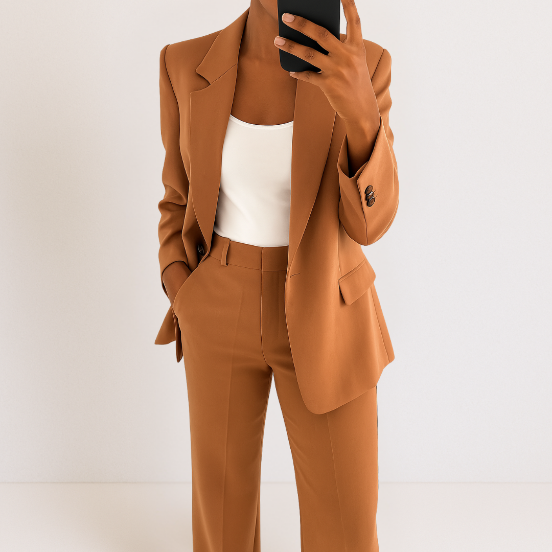 Leonia | Ensemble ajusté de blazer et pantalon