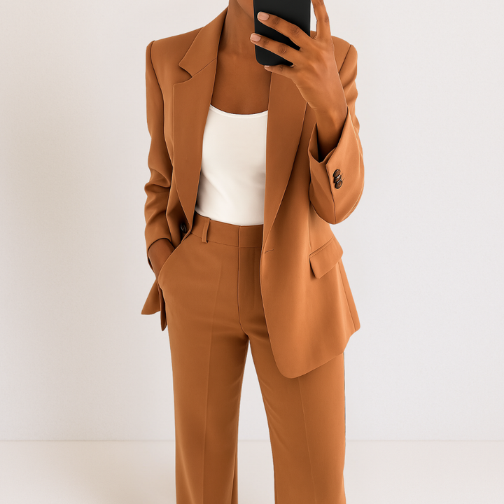 Leonia | Ensemble ajusté de blazer et pantalon