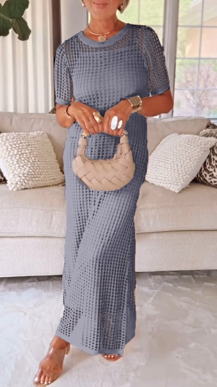 Chloé – Ensemble Élégant à Col Rond