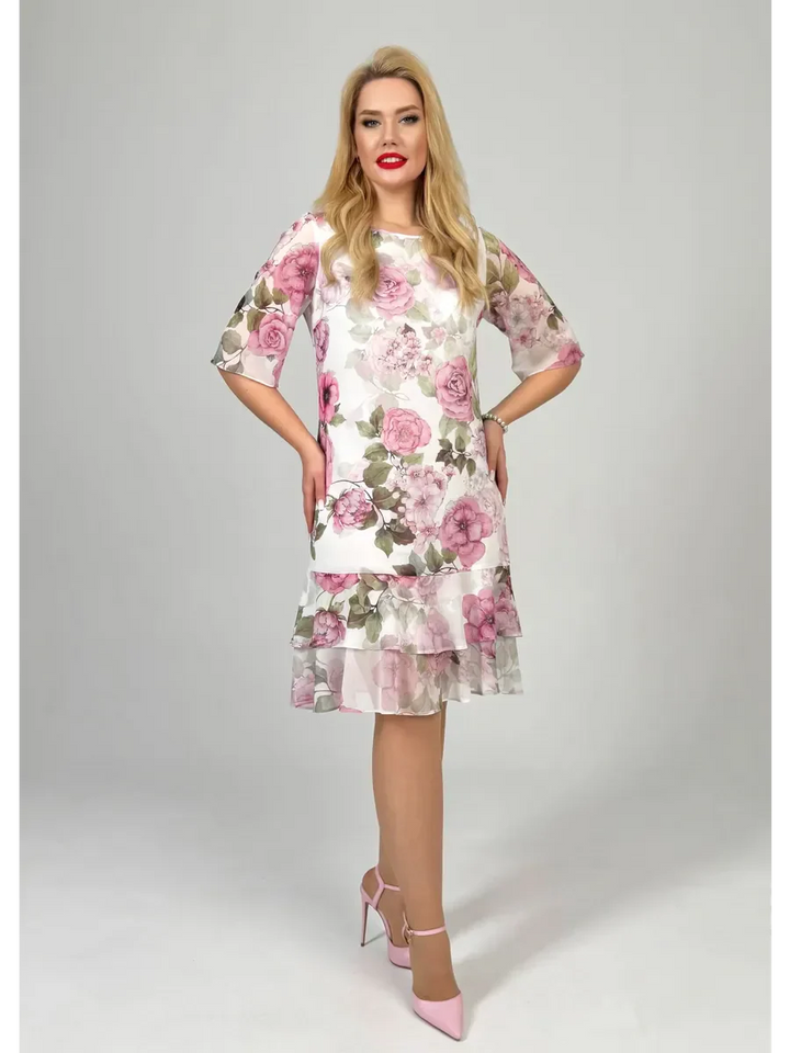 Samanta | Robe d'été ample avec décolleté rond et manches courtes