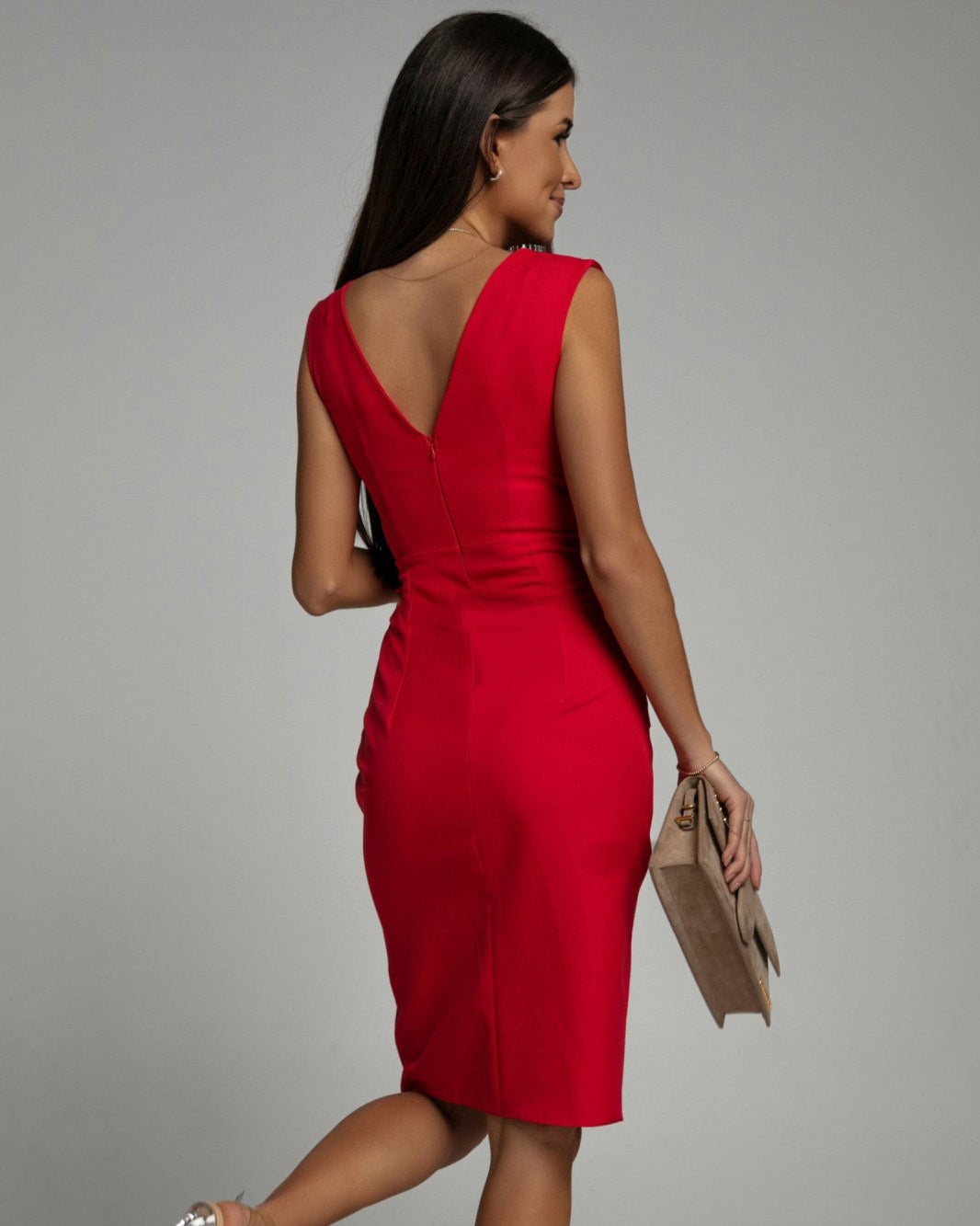 Nadia | Robe Midi Drapée Delight