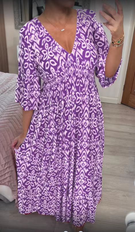 Robe Maxi Aérée – Prairie Corail