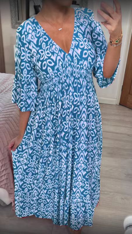 Robe Maxi Aérée – Prairie Corail