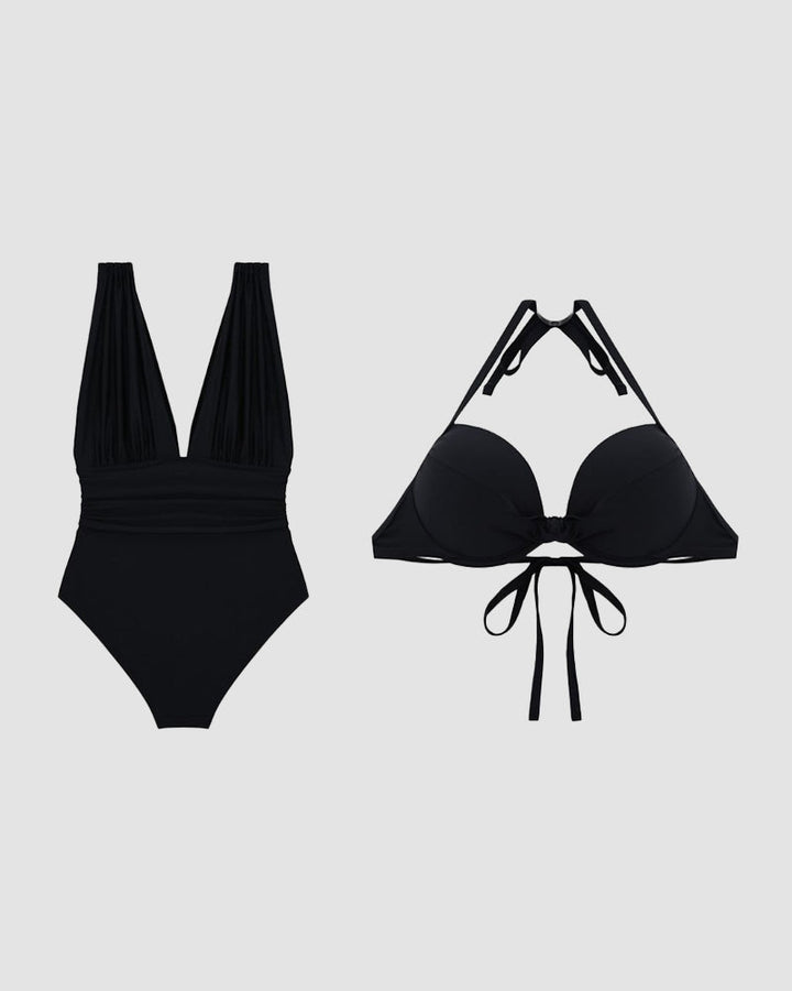 Żarnika – Maillot de bain luxueux avec décolleté plongeant et ceinture sculptante