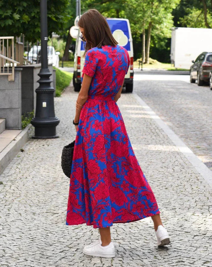 Barbara | Robe midi portefeuille au style affirmé