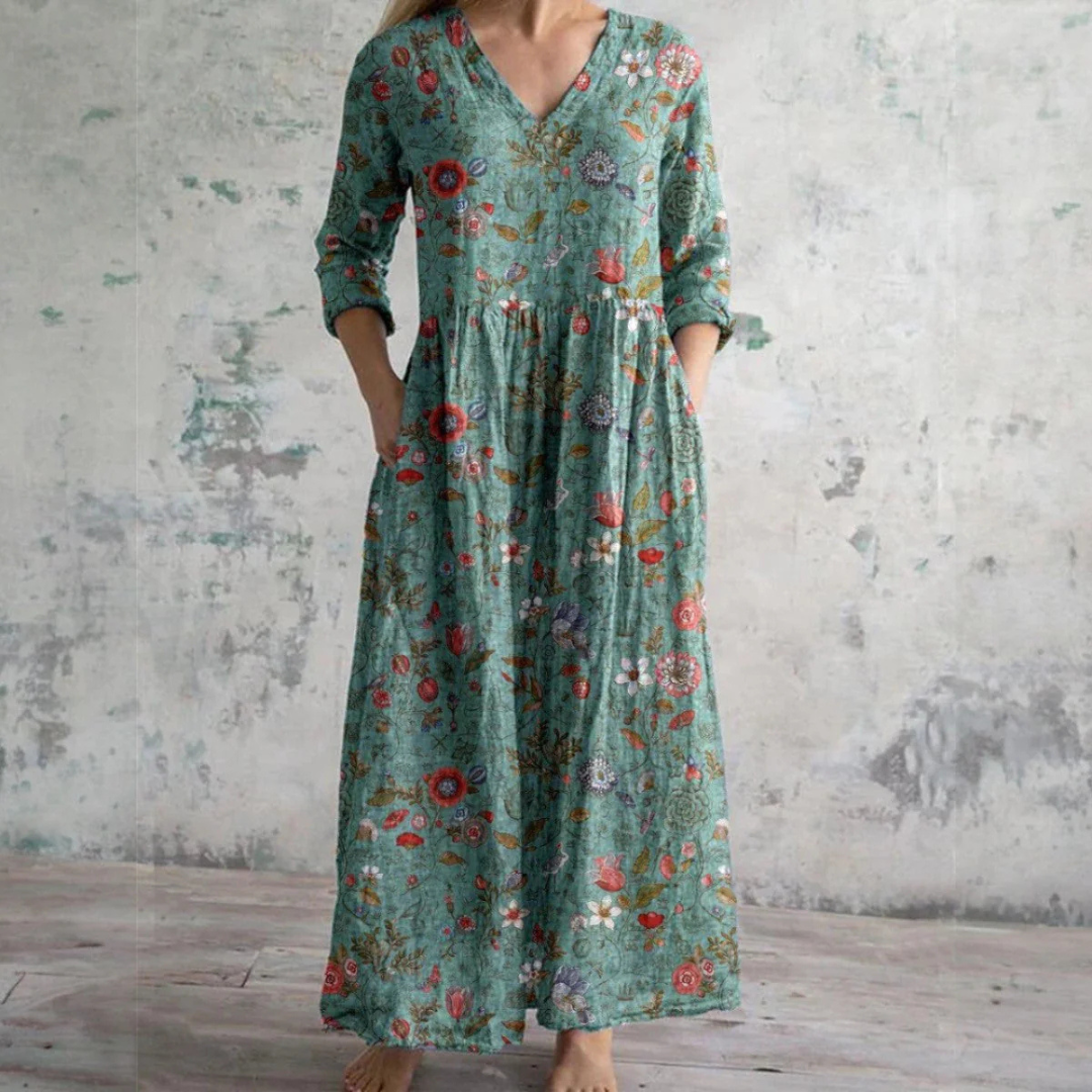 Brygida | Robe d'été élégante et de haute qualité avec motif floral
