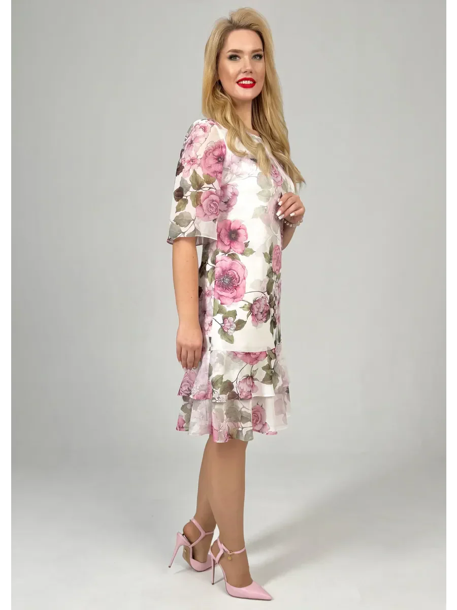 Samanta | Robe d'été ample avec décolleté rond et manches courtes