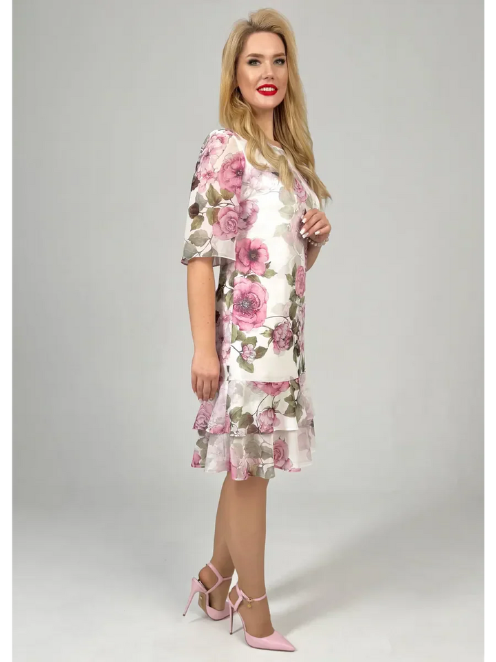 Samanta | Robe d'été ample avec décolleté rond et manches courtes
