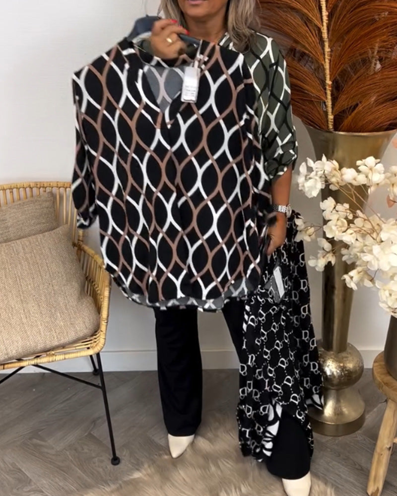 Martyna | Blouse à manches longues avec un motif élégant