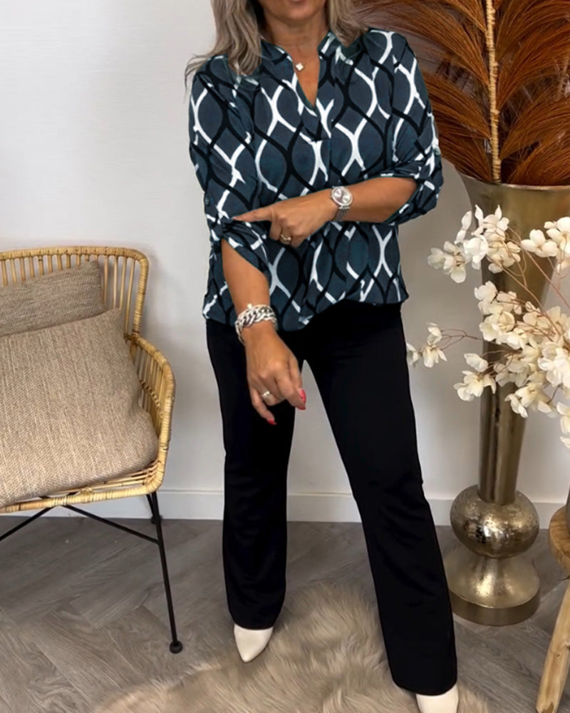 Martyna | Blouse à manches longues avec un motif élégant