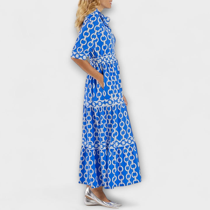 Kinga – Robe Midi avec Motif Chaîne