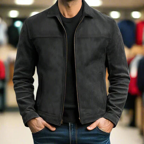 ROSSI ROMA™ | Veste en Cuir avec Fermeture Éclair