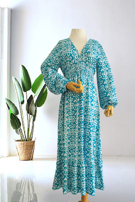 Robe Maxi Aérée – Prairie Corail