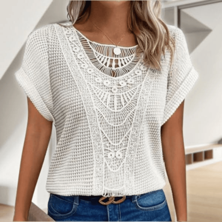 Kamila | Haut en Tricot avec Détail Ajouré