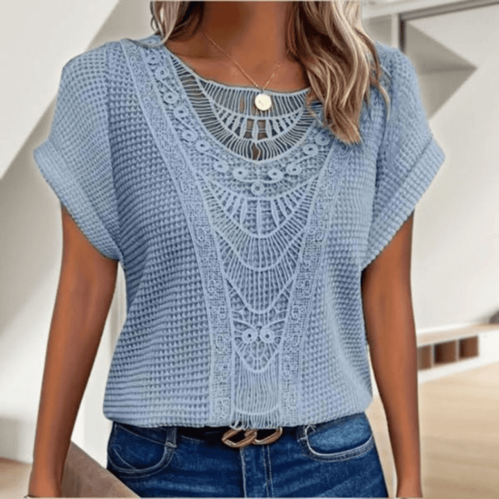 Kamila | Haut en Tricot avec Détail Ajouré
