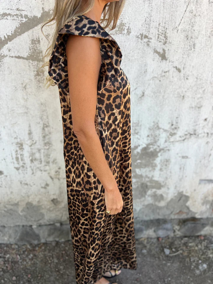 Karolina – Combinaison avec Décolleté et Motif Léopard