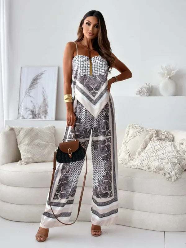 Lena – Ensemble Bicolore Stylé avec Liens