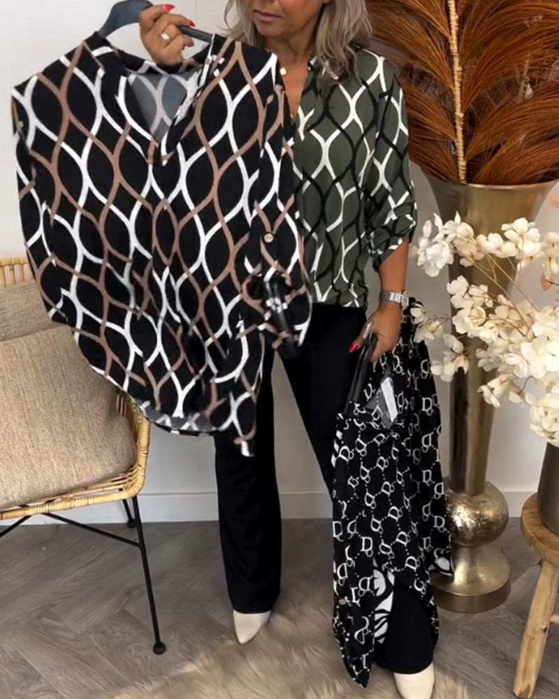 Martyna | Blouse à manches longues avec un motif élégant