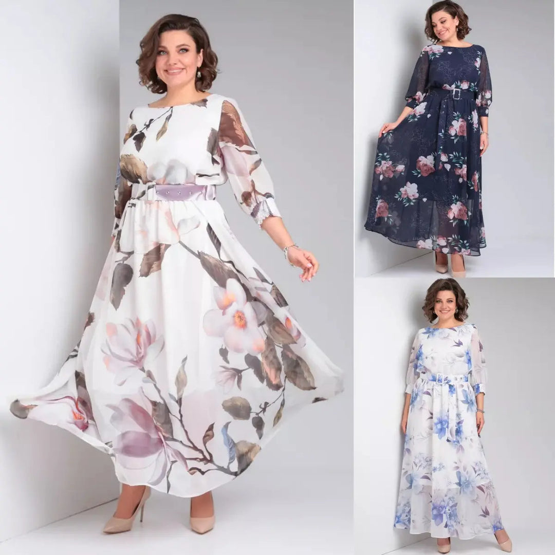 Marlena | Robe maxi élégante à fleurs