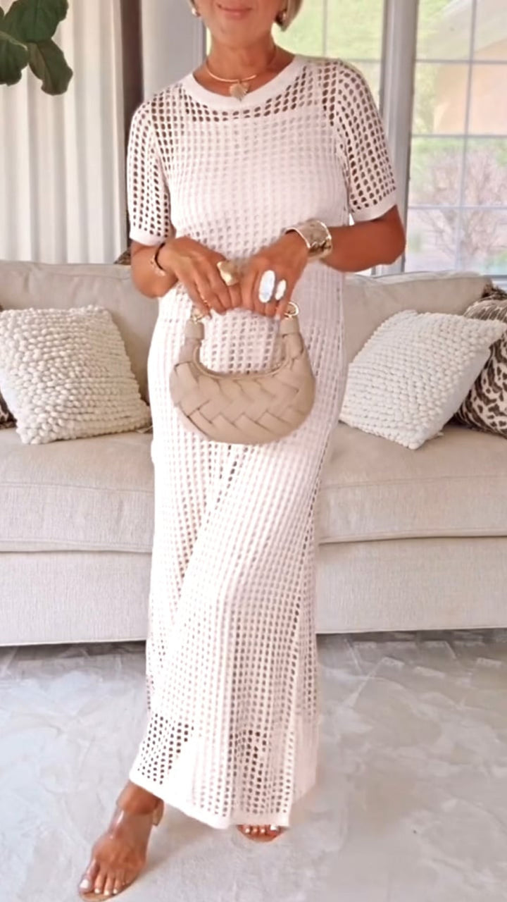 Chloé – Ensemble Élégant à Col Rond