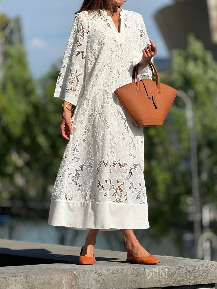 Klara | Robe en dentelle brodée pour femme