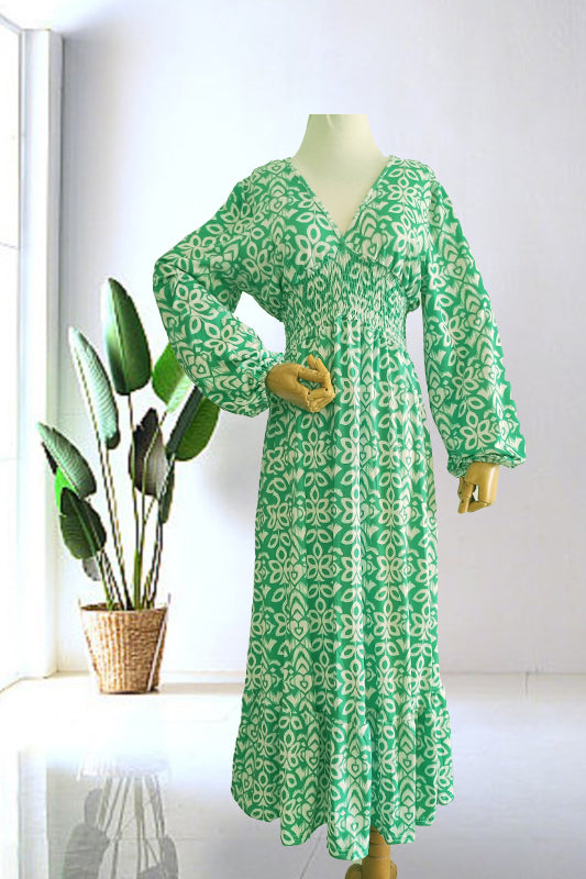 Robe Maxi Aérée – Prairie Corail
