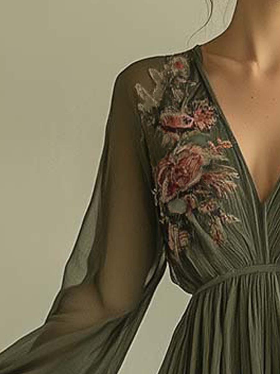 Maria - Robe Maxi Élégante à Fleurs