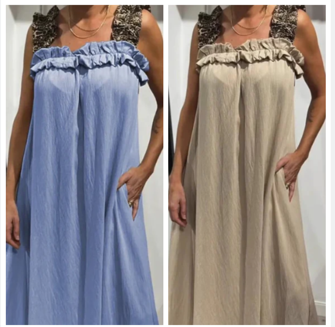 Klara | Robe Maxi Aérée à Bretelles avec Poches