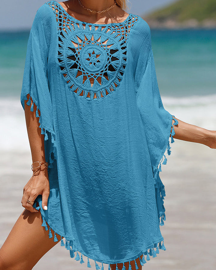 Irmina - Couverture de plage avec pompons