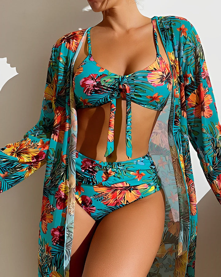 Dagna - Ensemble de bikini de luxe avec pareo