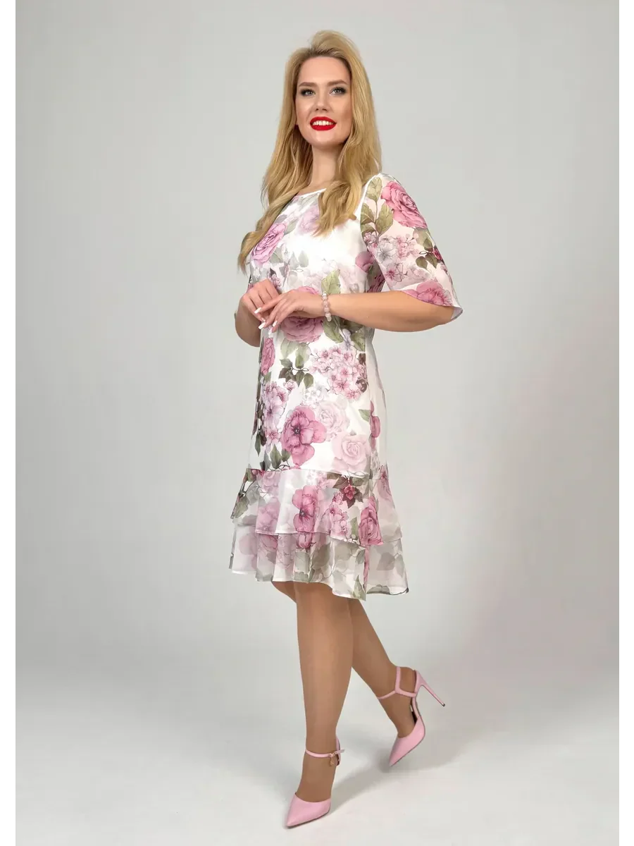 Samanta | Robe d'été ample avec décolleté rond et manches courtes
