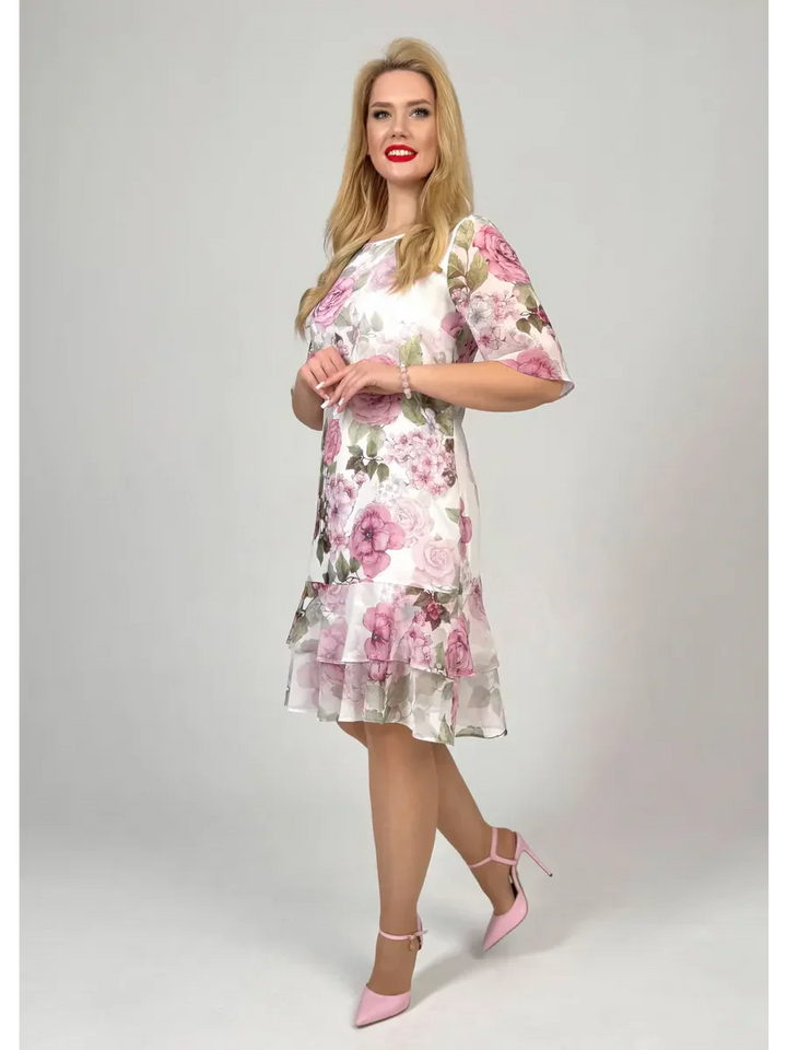 Samanta | Robe d'été ample avec décolleté rond et manches courtes