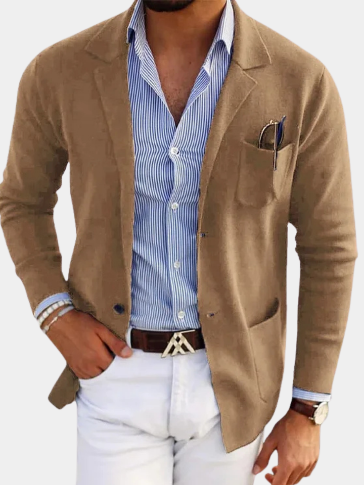 ROSSI ROMA | Blazer Masculin de Luxe en Tissu Doux