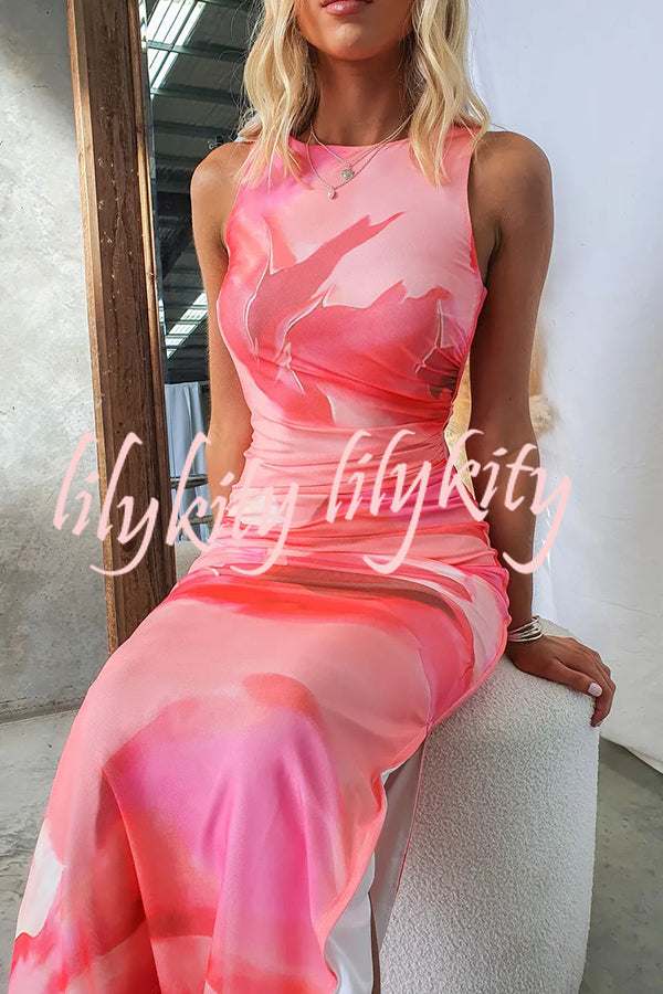 Zuzanna – Robe Maxi Fleurie avec Superposition en Tulle