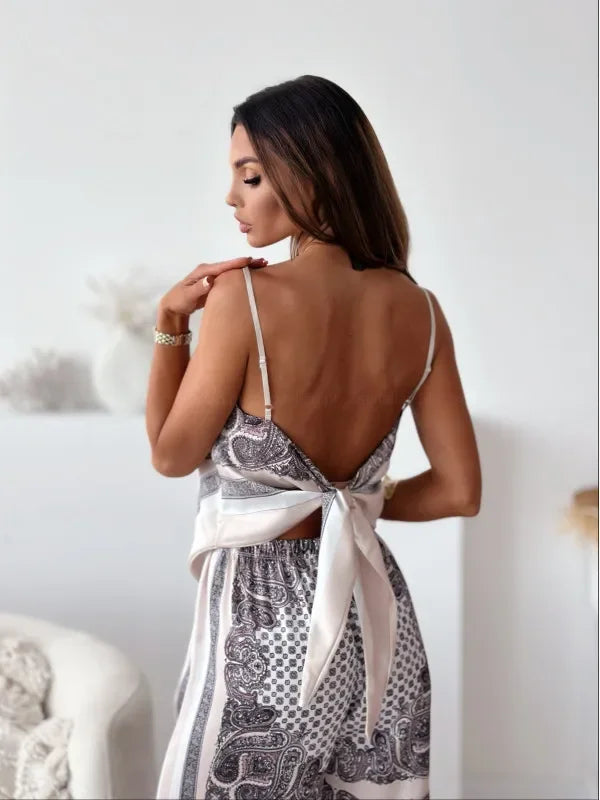 Lena – Ensemble Deux Pièces Stylé avec Liens
