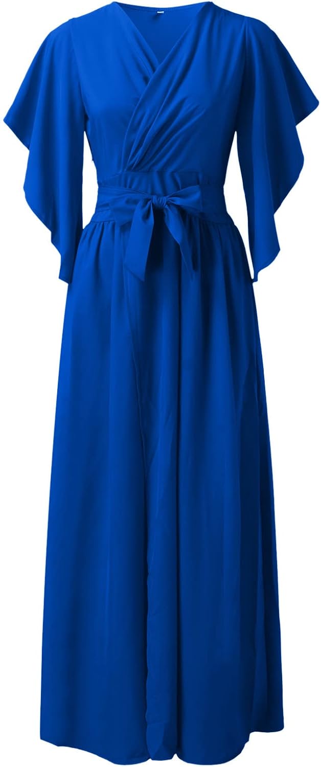 Daria | Robe femme avec des manches enroulées en forme de papillon