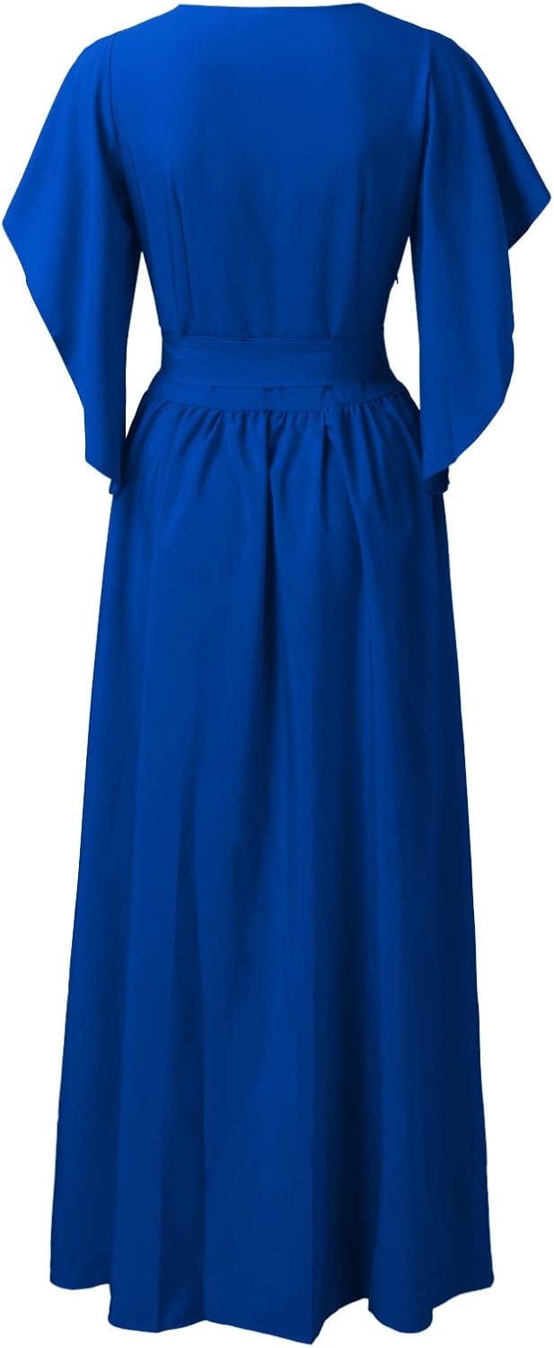 Daria | Robe femme avec des manches enroulées en forme de papillon