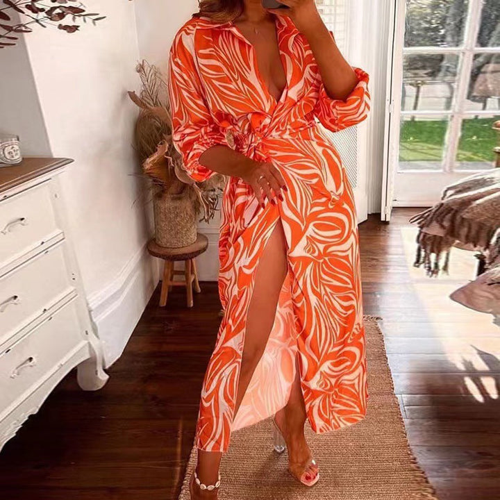 Weronika | Robe portefeuille à motifs