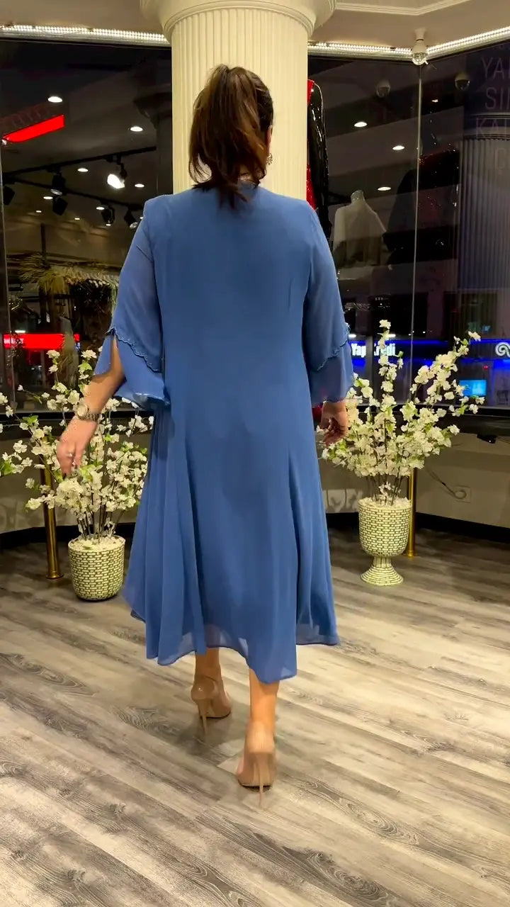Marzenna | Robe midi – Murmure d'Élégance
