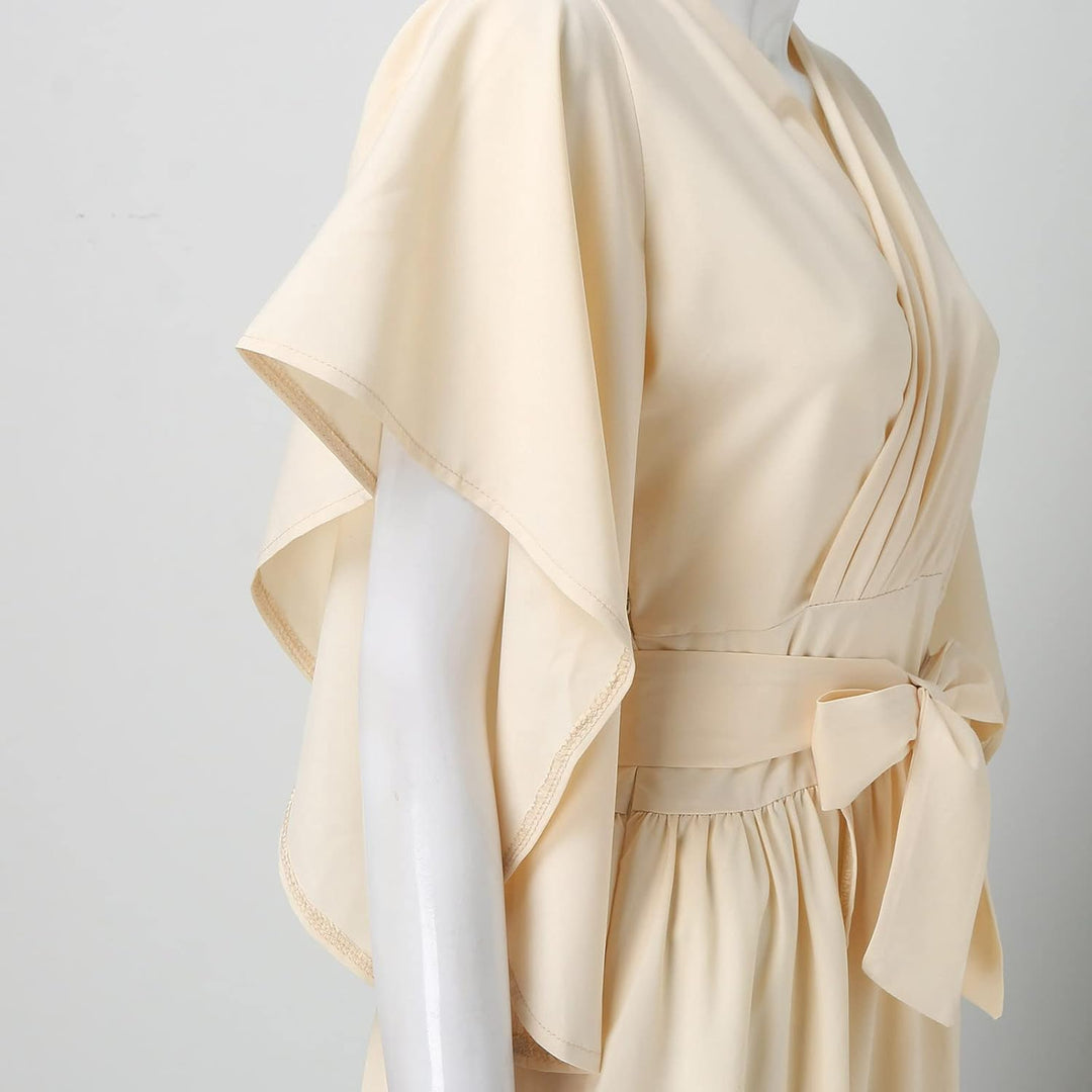 Daria | Robe femme avec des manches enroulées en forme de papillon